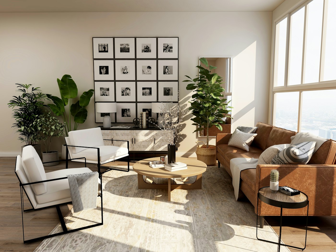 Sunlit living room representing a comfortable protected home