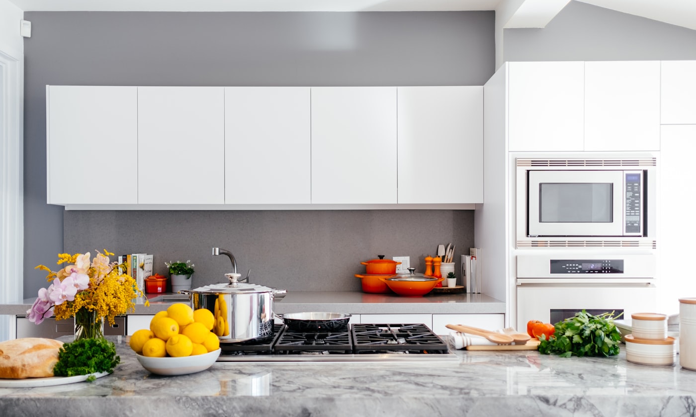 Laundry appliances in a bright home utility space